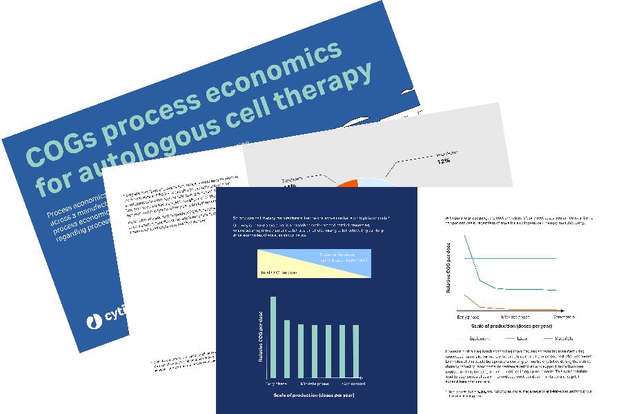 COGs process economics for autologous cell therapy